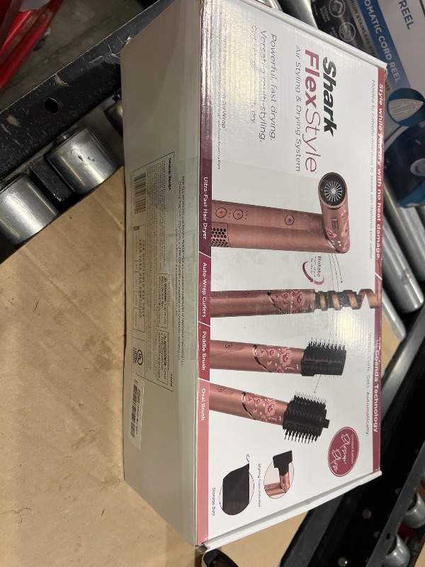 Photo 1 of Shark FlexStyle Air Styling & Drying System, Powerful Hair Dryer Brush & Multi-Styler with Auto-Wrap Curlers, Concentrator Attachment and Storage Bag, Blossom Bliss, HD432RS