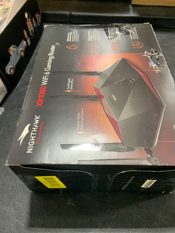 Photo 1 of NETGEAR Nighthawk Pro Gaming 6-Stream WiFi 6 Router (XR1000) - Security Features, AX5400 Wireless Speed (up to 5.4Gbps), DumaOS 3.0 Optimizes Lag-Free Server Connections, 4 x 1G Ethernet Ports