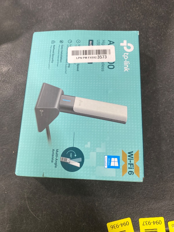 Photo 1 of TP-Link AX1800 WiFi 6 USB Adapter for Desktop PC (Archer TX21UH) Wireless Network Adapter with 2.4GHz, 5GHz, MU-MIMO, OFDMA, High Gain Dual Band 5dBi Antenna, WPA3, Supports Windows 11/10