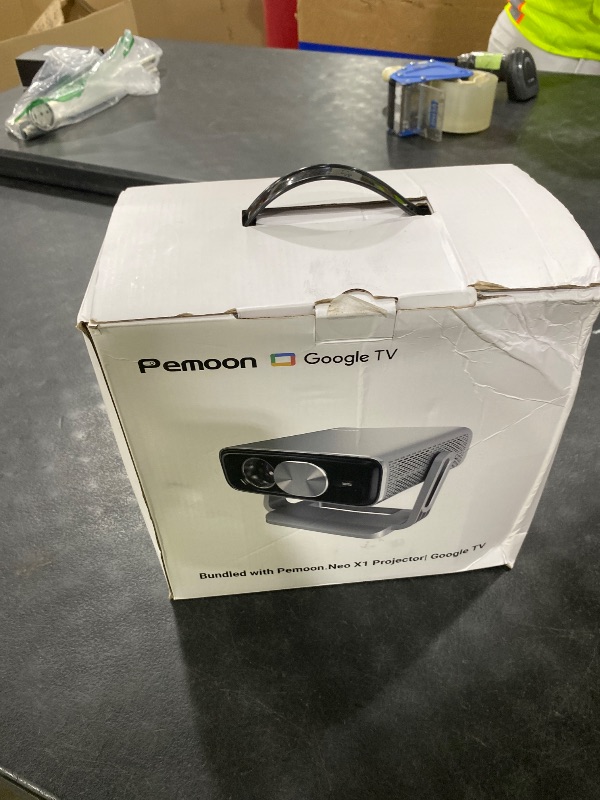 Photo 1 of ******NONFUNCTIONAL - SELLING FOR PARTS ONLY******
Smart 4K Projector [Bundled with Google TV Stick] with WiFi and Bluetooth, 2500ANSI, Auto Lens Cap, Portable Outdoor Movie Projector with Built-in Apps Auto Focus for Ceiling/Home Theater/Bedroom