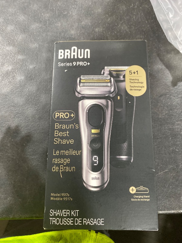 Photo 1 of Braun Series 9 PRO+ Electric Razor for Men, 5 Pro Shave Elements & Precision Long Hair Trimmer, 6in1 SmartCare Center, Wet & Dry Electric Shaver for Smooth Skin with 60min Battery Runtime, 9517s
