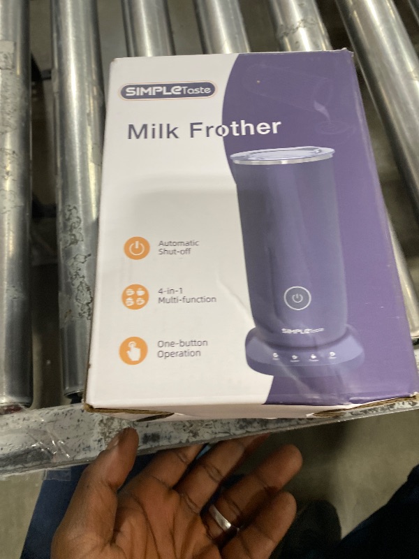 View 2 of SIMPLETASTE Milk Frother, 4-in-1 Electric Milk Frother and Steamer, Automatic Warm and Cold Foam Maker and Milk Warmer for Latte, Cappuccinos, Dark Blue