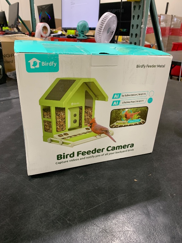 Photo 1 of Birdfy Smart Bird Feeder with Camera, Durable Metal Feeders for Outdoors, Auto-Identify & Record Video, Instant Alert, Live Bird Watching Camera Solar, Gifts for Backyard Birder (AI Lifetime Free)