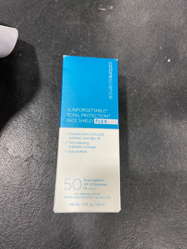 Photo 1 of Colorescience FLEX Tinted Mineral Sunscreen SPF 50, Tone-Adapting Buildable Coverage with Zinc Oxide, Environmental Defense Against Blue Light & Pollution, For All Skin Tones, 1.8 fl. oz., Light