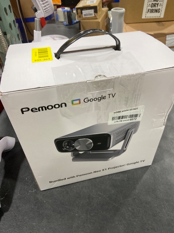 Photo 1 of 4K Projector Built-in Google TV, 2500ANSI/Auto Lens Cap/AI Voice Control Projector with WiFi and Bluetooth, Smart Movie Projector with Auto Focus & Keystone, Mini Proyector for Apps/Celling/Outdoors