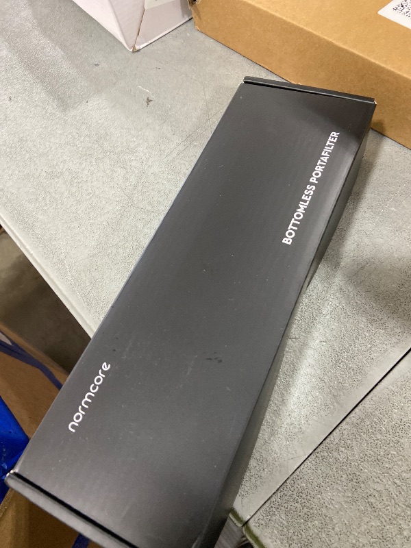 Photo 1 of Normcore 58mm All Stainless Steel 180° Horizontal Lay-Flat Bottomless Portafilter - Fits Breville Sage - CNC Machined Unibody with18g High Extraction Basket