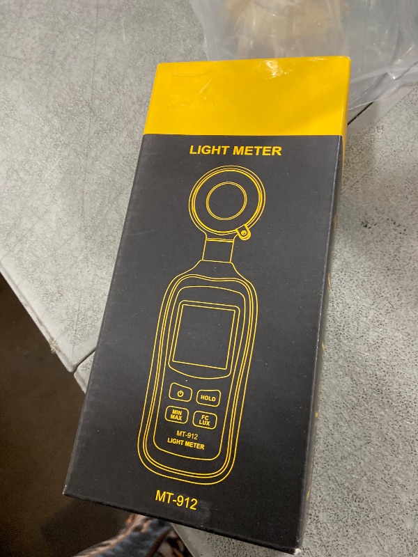 Photo 1 of Light Meter Digital Illuminance Meter Handheld Ambient Temperature Measurer, Range up to 200,000 Lux, Luxmeter with 4 Digit Color LCD Screen