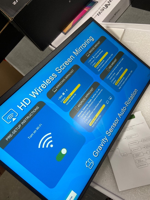Photo 1 of Wireless Portable Monitor with 8000mAh Battery, 15.6" Wireless Monitor, Support AirPlay, Miracast Laptop Display, USB-C & MINI HDMI & VESA, Travel Second Screen for Laptop, Computer, Game Consoles