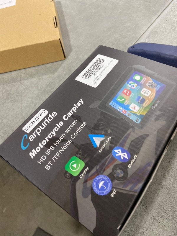 Photo 1 of CARPURIDE W502BS for BMW Motorcycle CarPlay & Android Auto Dual Bluetooth, 5" Waterproof GPS Navigation Screen, Data Reading, Native Wonder, TPMS, Light Sensor, Music Sharing, Intercom, 16-Pin