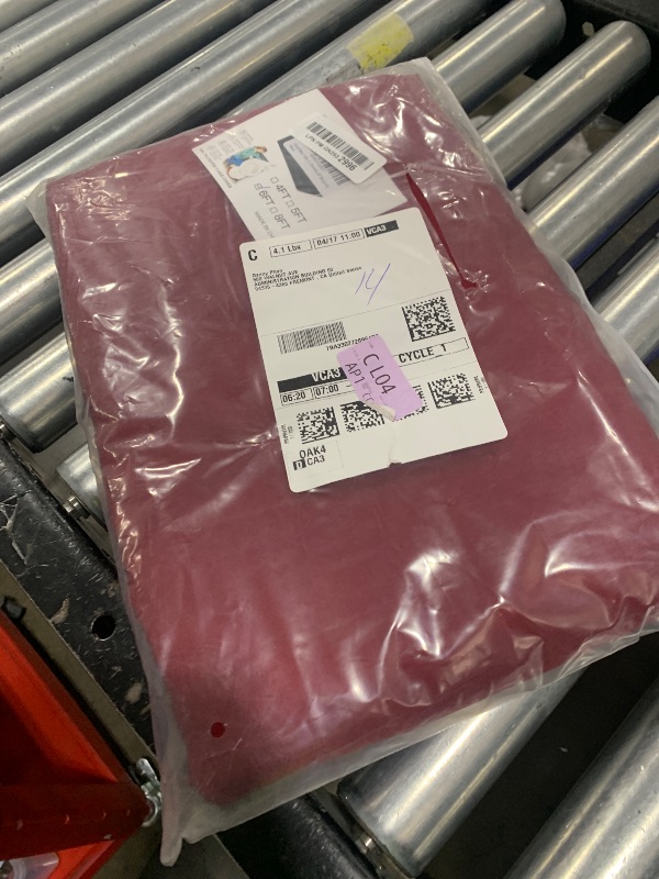 Photo 1 of Obstal 2 Pack Fitted Table Covers for 6 Foot Tables - Water Resistant Washable Fabric Polyester Rectangle Table Cover Protector for Wedding, Banquet and Trade Shows, 72L x 30W x 30H Inches, Burgundy