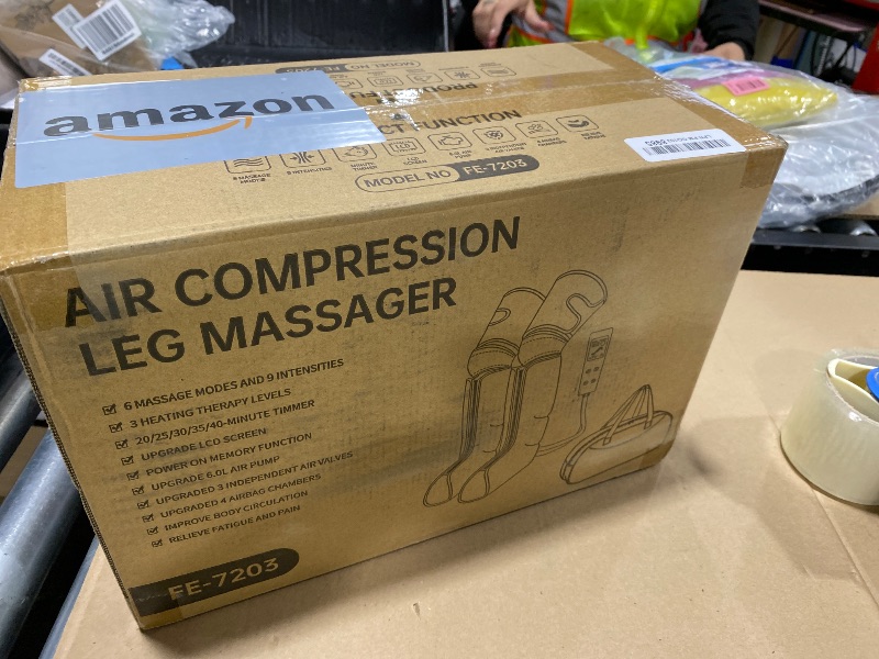 Photo 1 of Ceyodo Leg Massager with Heat and Air Compression, Foot and Calf Massager for Circulation and Pain Relief, Sequential Compression Boots with 6 Modes, 9 Intensity, 3 Heat - Gifts for Mom, Dad, Woman
