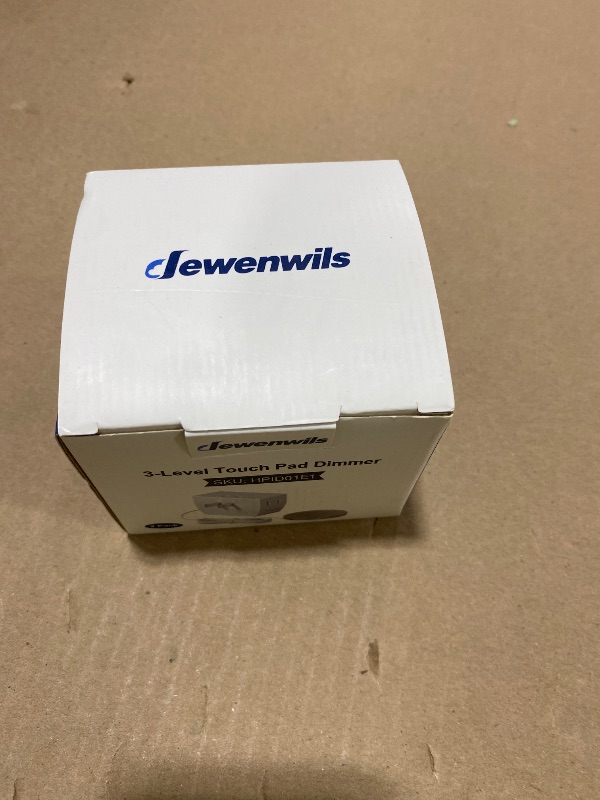 Photo 1 of DEWENWILS 2 Pack Touch Dimmer Switch, Touch Pad Control with 3 Levels of Dimming, Dimmable LED/CFL Lights, and Incandescent Bulbs, Extension Cord, ETL Listed, White