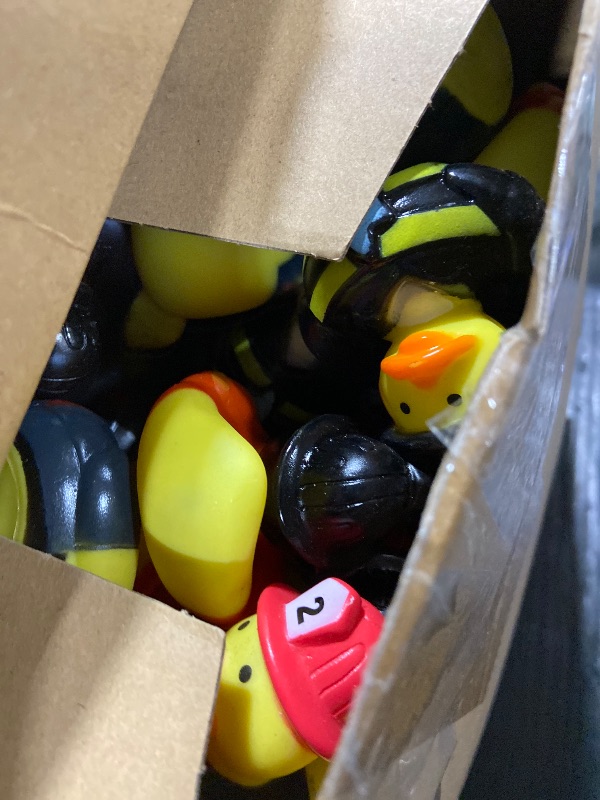 Photo 1 of Deekin 100 Pcs Fireman Rubber Ducks Bulk 2 Inch Rubber Ducks Party Favor Decorations for Birthday Pool Party Occupation Cosplay