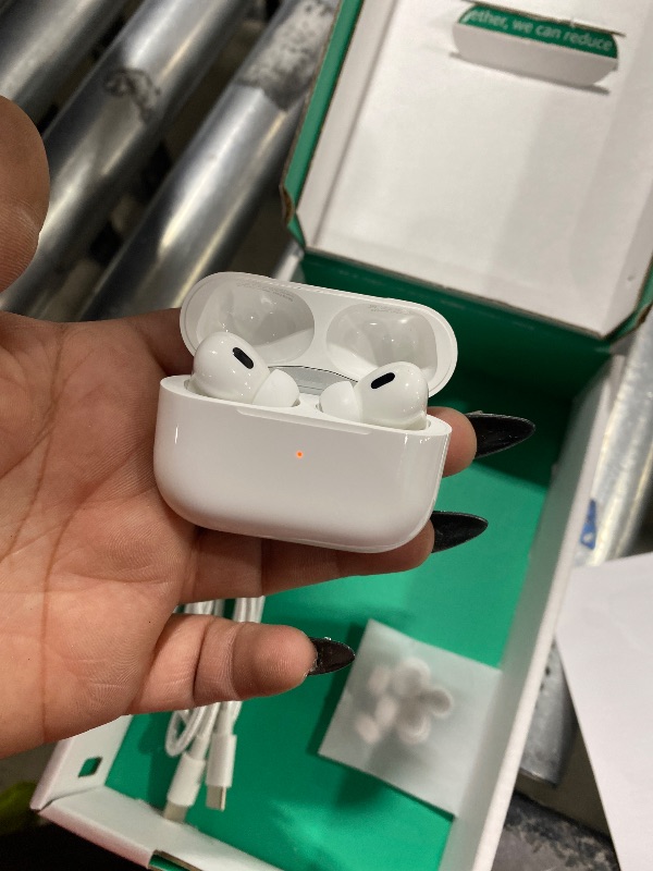 Photo 1 of Apple AirPods Pro (2nd Generation) with MagSafe Charging Case (USB-C) (Renewed Premium)