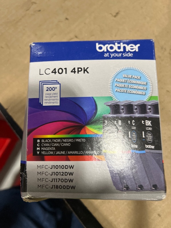 Photo 1 of Brother Genuine LC4014PKS Standard Yield 4-Pack Ink Cartridges – Includes 1 Cartridge Each of Black, Cyan, Magenta and Yellow