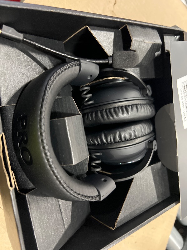 Photo 1 of Logitech G Pro X Wired Gaming Headset: Blue VO!CE Detachable Boom Mic, DTS 7.1, 50 mm Drivers, USB/3.5mm Aux, Spare Memory Foam Ear Pads, USB DAC & Bag Included - Black