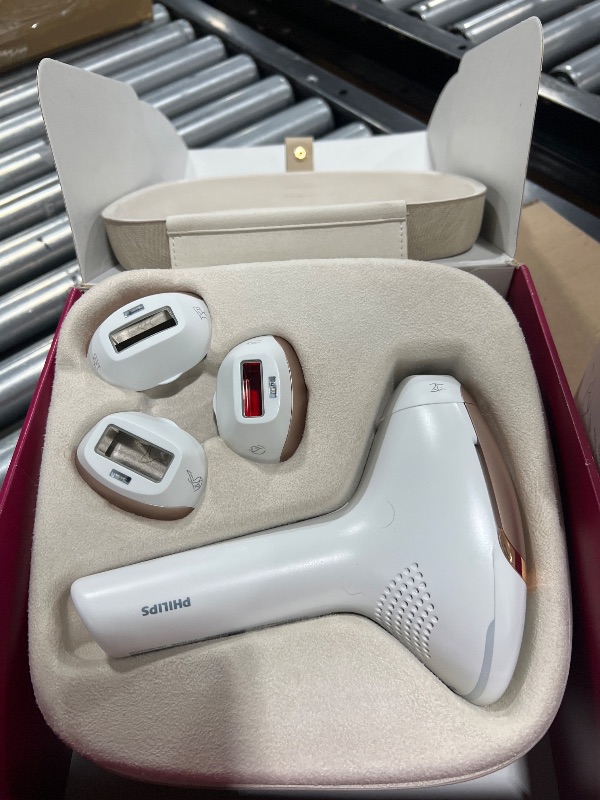 Photo 1 of Philips Lumea 9000 Series IPL Hair Removal Device Permanent Laser Hair Reduction for Women & Men, Easy and Comfortable Use at Home, SenseIQ, 4 Attachments for Body, Face, Bikini & Underarms, BRI984/03