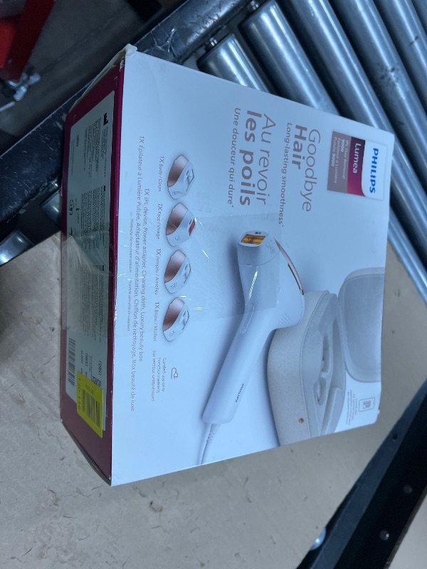 Photo 1 of Philips Lumea 9000 Series IPL Hair Removal Device Permanent Laser Hair Reduction for Women & Men, Easy and Comfortable Use at Home, SenseIQ, 4 Attachments for Body, Face, Bikini & Underarms, BRI984/03