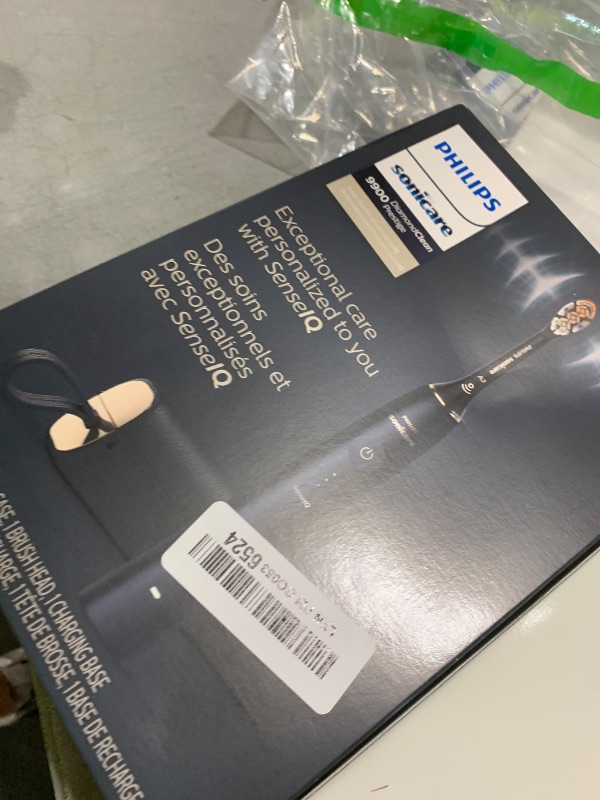 Photo 1 of Philips Sonicare DiamondClean Prestige 9900 Rechargeable Electric Toothbrush with SenseIQ, 5 Premium All-in-One Brush Heads, Plaque Removal, Gum Care, Whitening, Midnight, BD9002AZ