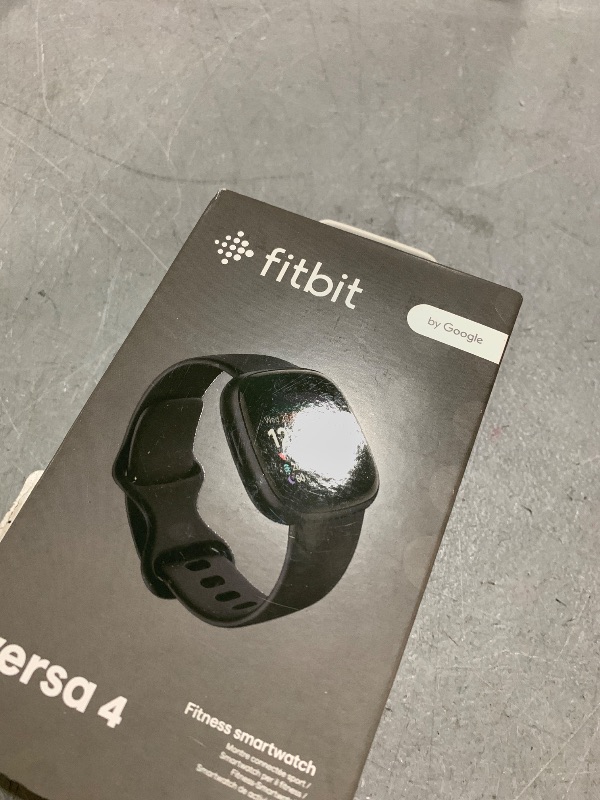 Photo 1 of Fitbit Versa 4 Fitness Smartwatch with Daily Readiness, GPS, 24/7 Heart Rate, 40+ Exercise Modes, Sleep Tracking and more, Black/Graphite, One Size (S & L Bands Included)