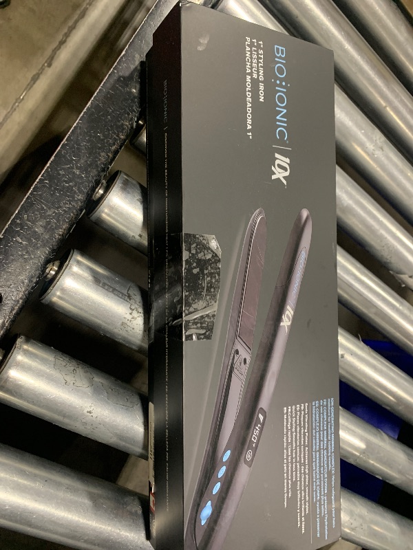Photo 1 of NON-FUNCTIONAL, PARTS ONLY----------------------------------Bio Ionic 10X Styling Iron, Hair Straightener with 1" Sonic Vibrating Plates, Flat Iron with Ion Generating Mineral Complex, Versatile Styler for Wavy & Straight Hairstyles, Black