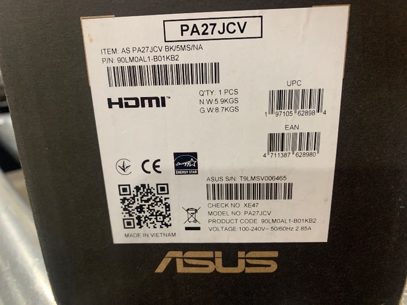 Photo 1 of ASUS - ProArt Professional Monitor with HDR (DisplayPort, HDMI, USB-C)