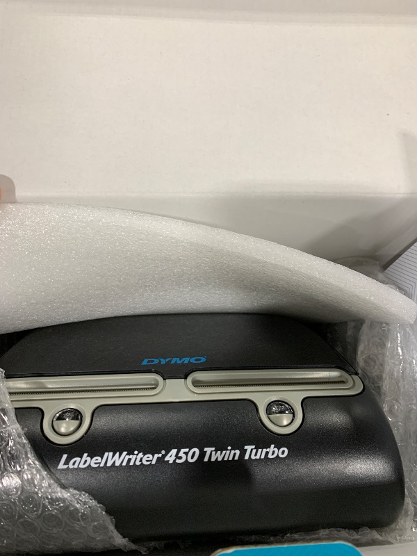 Photo 1 of DYMO Label Printer, Label Writer 450 Twin Turbo, Direct Thermal Printer - Fast Printing, Home & Office Organization, Great for Labeling, Filing, Shipping, Mailing, Barcodes, and More
