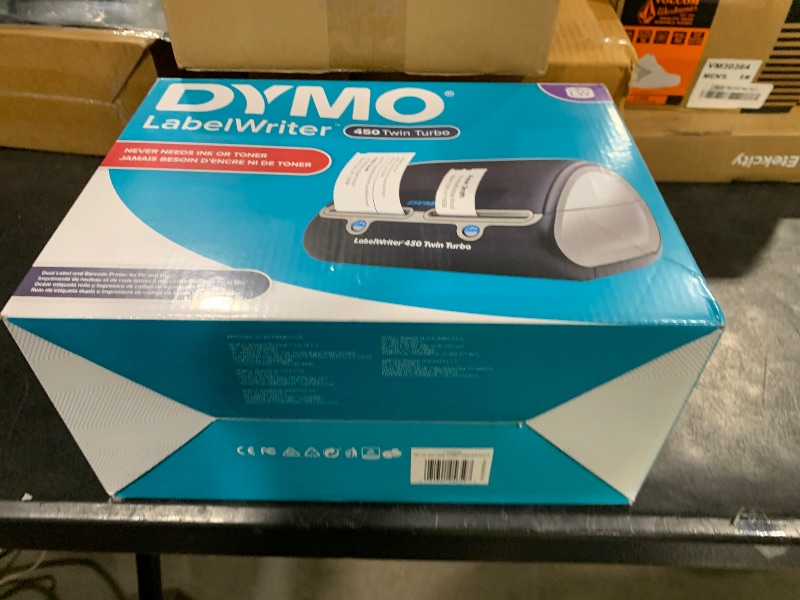 Photo 1 of DYMO Label Printer, Label Writer 450 Twin Turbo, Direct Thermal Printer - Fast Printing, Home & Office Organization, Great for Labeling, Filing, Shipping, Mailing, Barcodes, and More