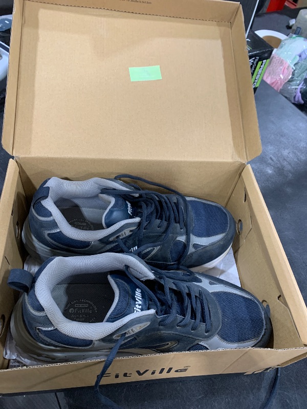 View 3 of FitVille Wide Walking Shoes for Men Extra Wide Width Sneakers with Arch Support for Flat Feet Heel Pain Relief Plantar Fasciitis - Rebound NEO V1