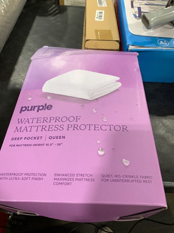 Photo 1 of Purple Deep Pocket Waterproof Mattress Protector - Queen Size, Fits Mattresses 15.5" - 20" - Durable Protection with Comfort-First Design for All Mattress Types