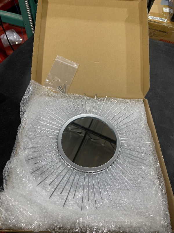 Photo 1 of 3 Pack Metal Mirrors for Wall Sunburst Wall Mirrors Home Décor Decorative Hanging Wall Art for Living Room Bedroom Entryway (Silver, Sunburst
