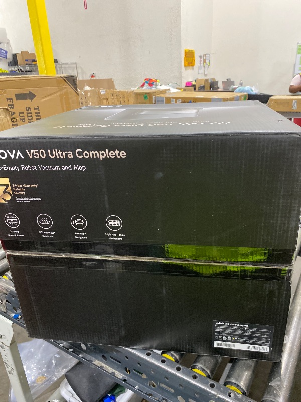 Photo 1 of MOVA V50 Ultra Complete Robot Vacuum and Mop, 24,000Pa Suction, Zero Tangling Duobrush, 2.28in Obstacle Overcoming, FlexiRise Navigation, 176°F Hot Water Mop Self-Cleaning & Fast Hot Air Drying, Black