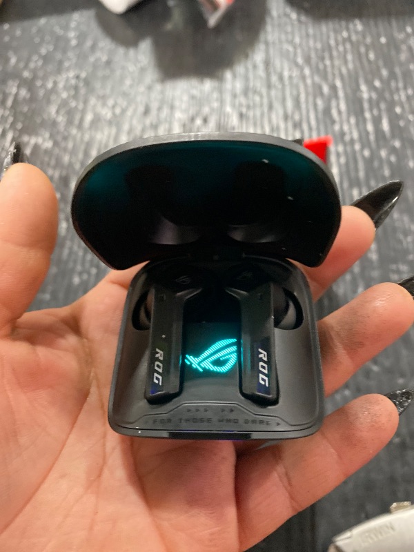 Photo 1 of ASUS ROG Cetra True Wireless SpeedNova Gaming Earbuds – Dual-Mode (BT, 2.4GHz), Dirac Opteo, Bone-Conduction AI Mic, Adaptive ANC, 46Hr Battery, for PC, PS5, PS4, Switch, Mobile, ROG Ally/X - Black