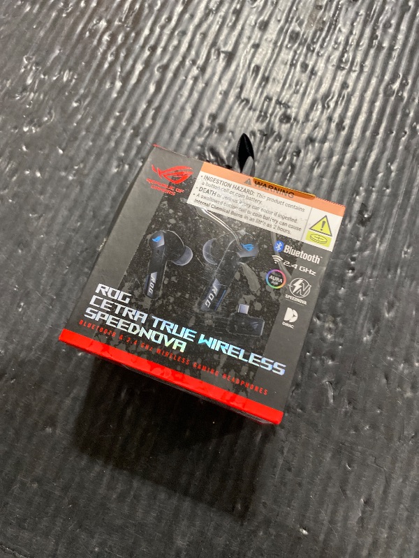 Photo 1 of ASUS ROG Cetra True Wireless SpeedNova Gaming Earbuds – Dual-Mode (BT, 2.4GHz), Dirac Opteo, Bone-Conduction AI Mic, Adaptive ANC, 46Hr Battery, for PC, PS5, PS4, Switch, Mobile, ROG Ally/X - Black