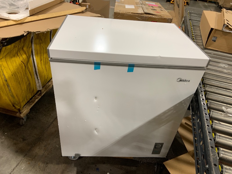 Photo 1 of Midea MERC07C4BAWW Chest Freezer, 7.0 Cubic Feet Freezer With Removable Basket, Interior LED Light, Adjustable Temperature, For Kitchen Apartment Office, White