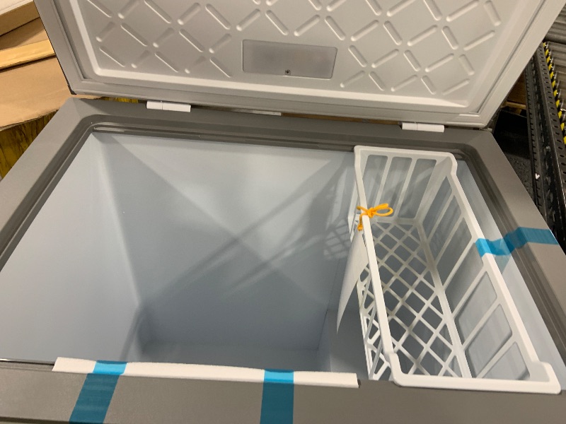 Photo 1 of Midea MERC07C4BAWW Chest Freezer, 7.0 Cubic Feet Freezer With Removable Basket, Interior LED Light, Adjustable Temperature, For Kitchen Apartment Office, White