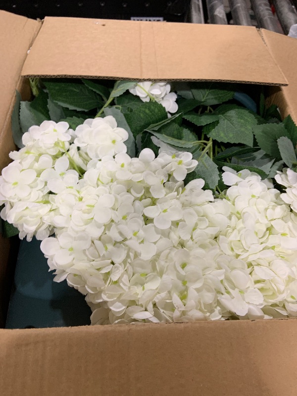 Photo 1 of QIANYUN Artificial Hydrangea Bush – 20 Inch Potted Faux Hydrangea Plant, UV Resistant Outdoor Hydrangea Artificial Plants for Front Porch, Garden, Patio & Indoor Decor
