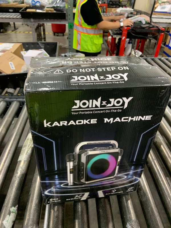 Photo 1 of Portable Karaoke Machine, with Wireless Microphones, Bluetooth Party Speaker with LED Lights, Loud Subwoofer, USB/AUX, Outdoor Karaoke Speaker for Adults & Kids, Home & Party