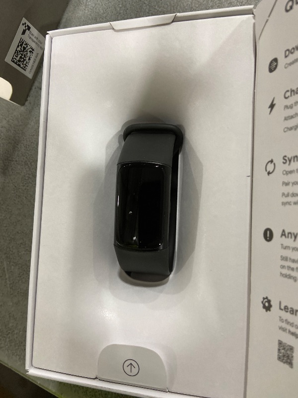 Photo 1 of Fitbit Charge 6 Fitness Tracker with Google apps, Heart Rate on Exercise Equipment, 6-Months Premium Membership Included, GPS, Health Tools and More, Obsidian/Black, One Size (S & L Bands Included)
