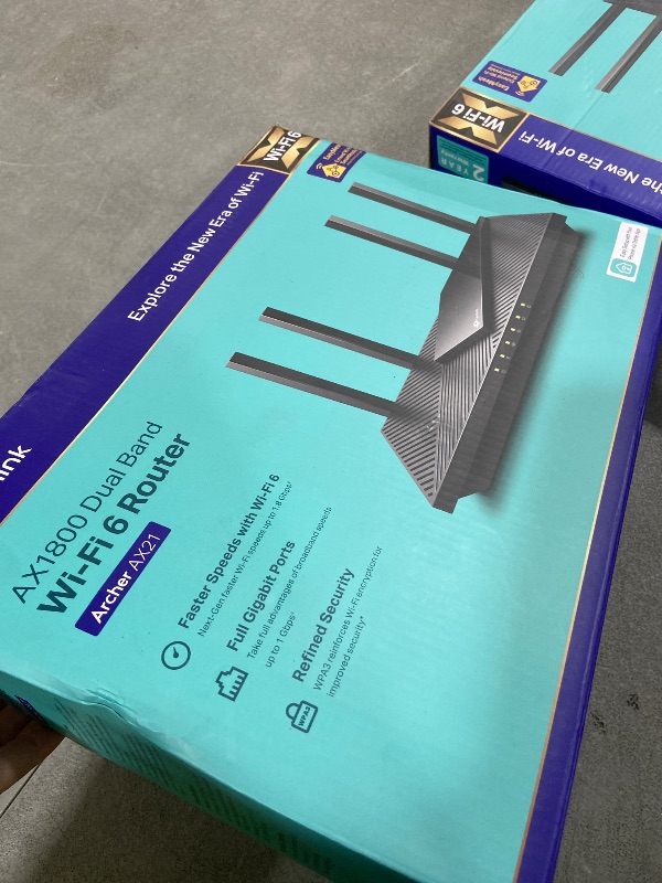 Photo 1 of TP-Link AX1800 WiFi 6 Router (Archer AX21 V5) – Dual Band Wireless Internet, Gigabit, Easy Mesh, Works with Alexa - A Certified for Humans Device, Free Expert Support
