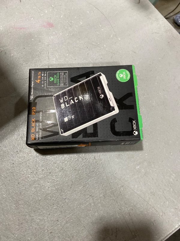Photo 1 of WD_BLACK 4TB P10 Game Drive for Xbox - 1-Month Xbox Game Pass, Portable External Hard Drive for On-The-Go Access To Your Xbox Game library - WDBA5G0040BBK-WESN