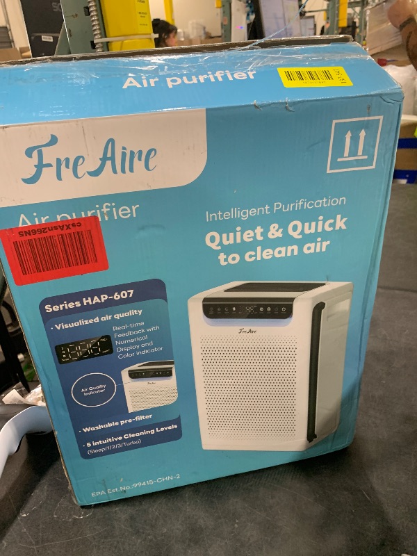 Photo 1 of Air Purifiers for Home Large Room, Cover Up to 2600 Ft² with Washable Filters, Powerful Turbo Mode, PM2.5 Air Quality Display, 22dB Sleep Mode, Air Cleaner for Pets Hair, HAP607, Bright White