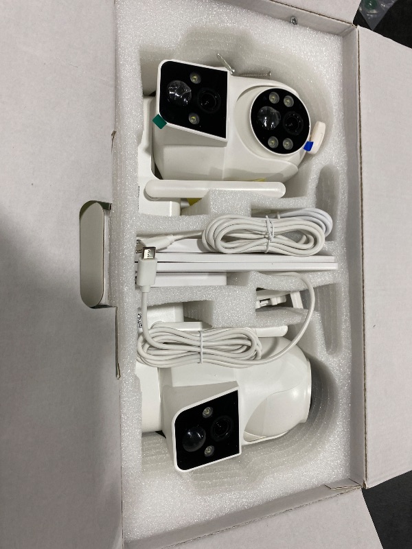 Photo 1 of ANRAN 2 Pack Dual-Lens Solar Security Camera Wireless Outdoor - 3MP Fixed Wide-Angle + PTZ 360° View, Home Security Camera with Color Night Vision, 2-Way Talk, PIR Motion Detection, 100% Wire-Free