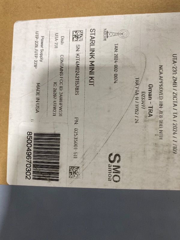 Photo 1 of Space X-Starlink Mini Internet Kit Satellite - 4th Generation Portable Antenna with Phase Array Technology - High-Speed Satellite Internet for RVs, Travel, and Remote Locations