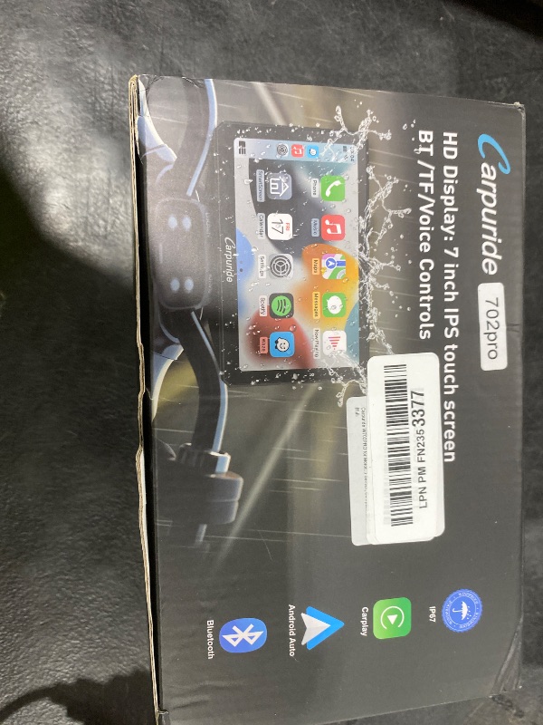 Photo 1 of Carpuride W702PRO for Motorcycle CarPlay& Android Auto& Dual Bluetooth - 7" Waterproof GPS Navigation Screen for Motorbike, Music Sharing, Intercom, EQ, Light Sensor, Compass, Barometer