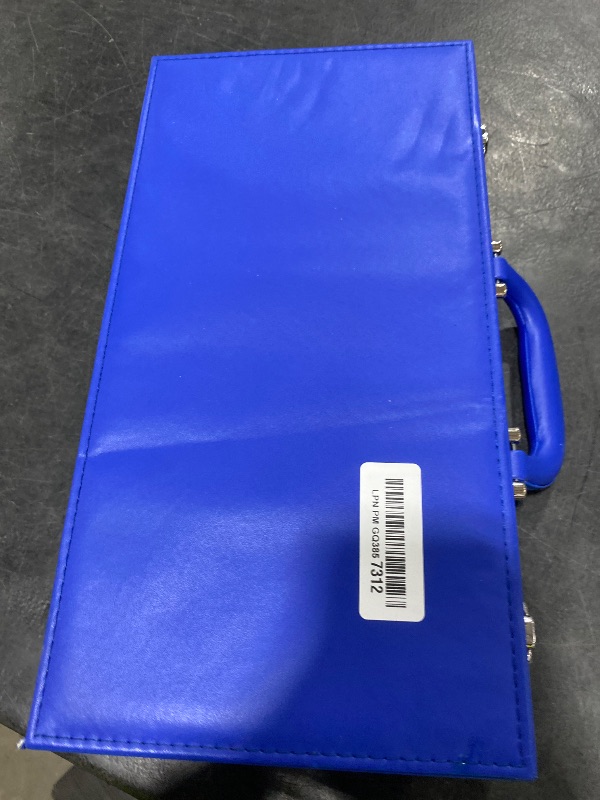 Photo 1 of Soulchen 1.4 Inch Acrylic Blue American Mahjong Set 168 Blossom Numbered Tiles, Tiles Bag and Portable Case Classic Complete Mahjong Set for Adult Collection Gift