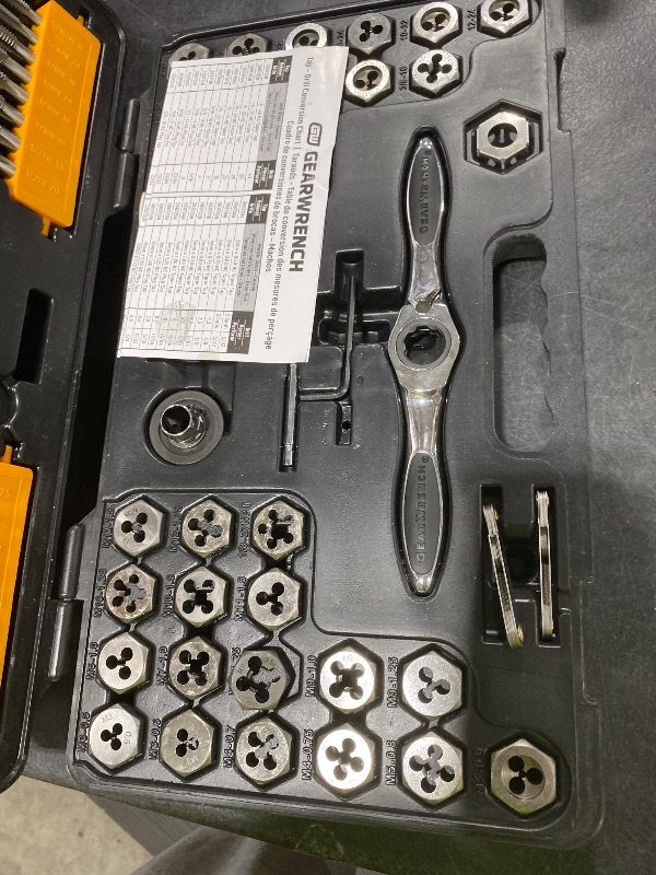 Photo 1 of GEARWRENCH 77 Piece SAE/Metric Ratcheting Tap and Die Set -3887