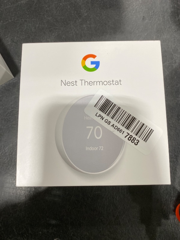 Photo 1 of Google Nest Thermostat - Smart Thermostat for Home - Programmable Wifi Thermostat - Snow