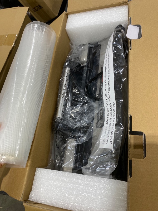 Photo 1 of Gasbye 95kPa Precision Vacuum Sealer Machine, Double Heat Seal for Dry/Moist Food, Easy-Lock Handle, Built-in Bag Storage & Cutter, Progress Display, Pulse Mode, Removable Drip Tray, Silver