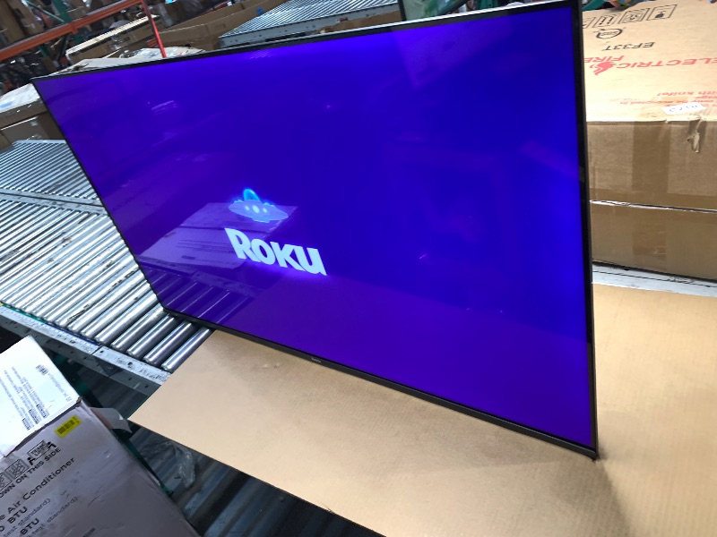 Photo 1 of ***MISSING REMOTE AND LEGS***
***USED AND FRAME IS DAMAGED***Roku Smart TV – 50-Inch Select Series, 4K HDR TV – RokuTV with Enhanced Voice Remote – Flat Screen LED Television with Wi-Fi for Streaming Live Local News, Sports, Family Entertainment